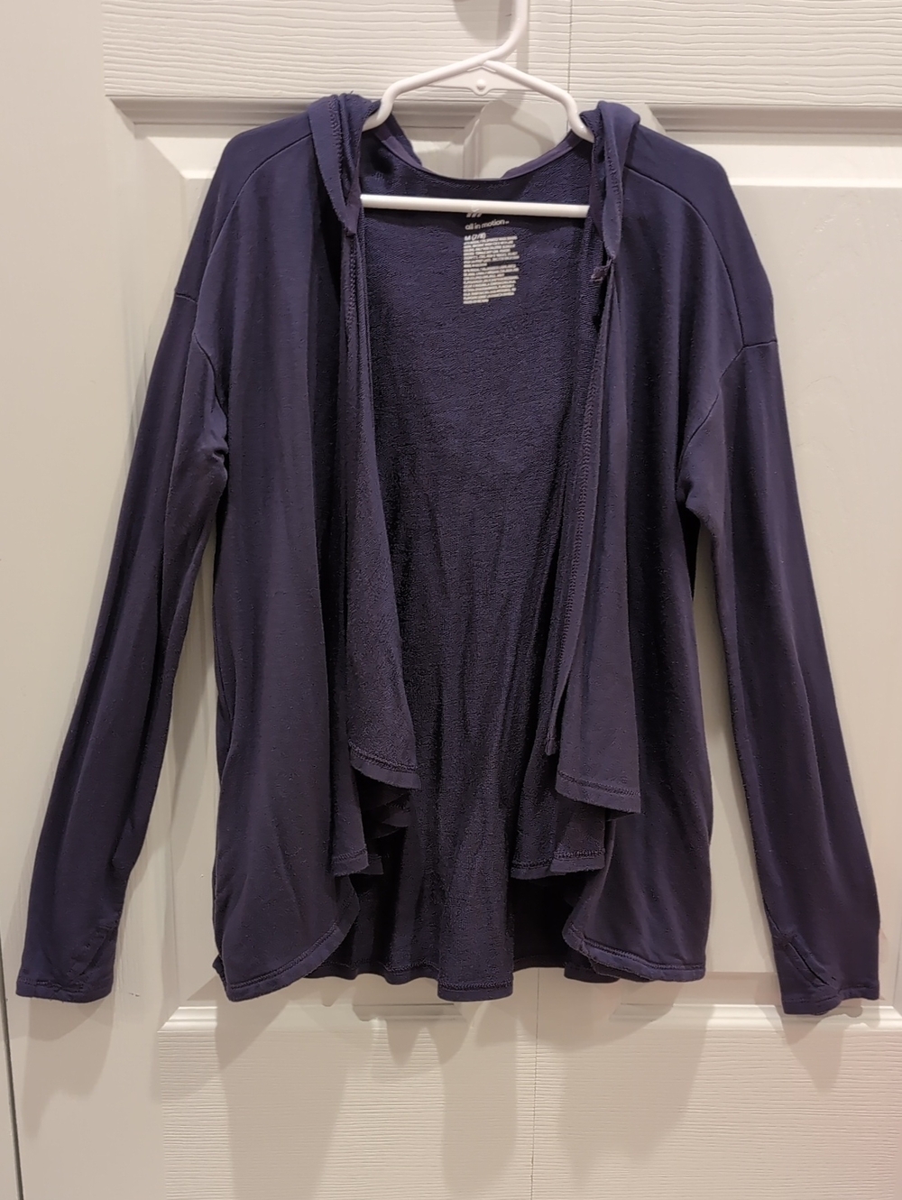 Kids Hooded Purple Open Cardigan